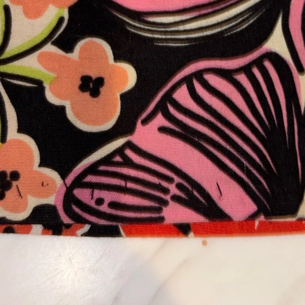 Lilly pulitzer vintage black cotton print skirt  floral 16 a line flower market - Picture 2 of 4